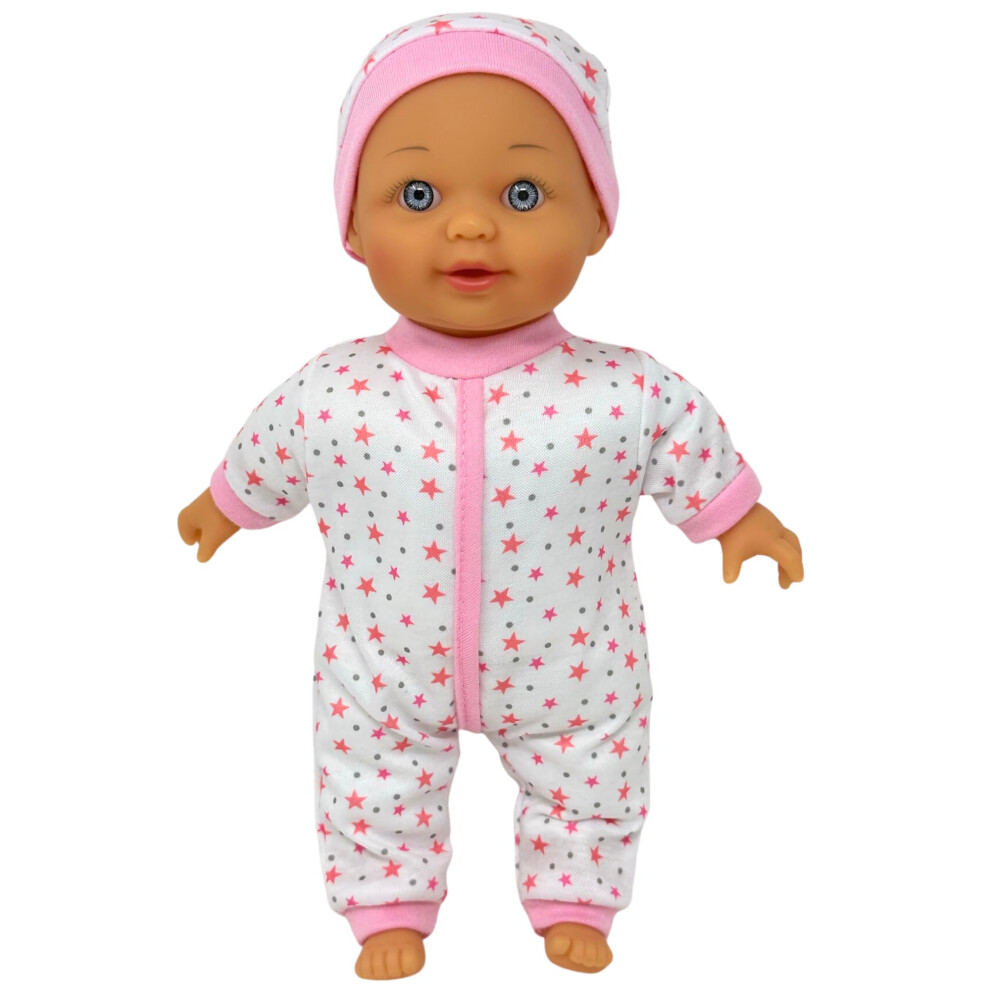 12 Inch Talking Baby Dolls for 3 Year Old Girls - Soft Body Interactive Baby Doll for Kids That Can Talk  Cry  Sing and Laugh - Makes 24 Cut