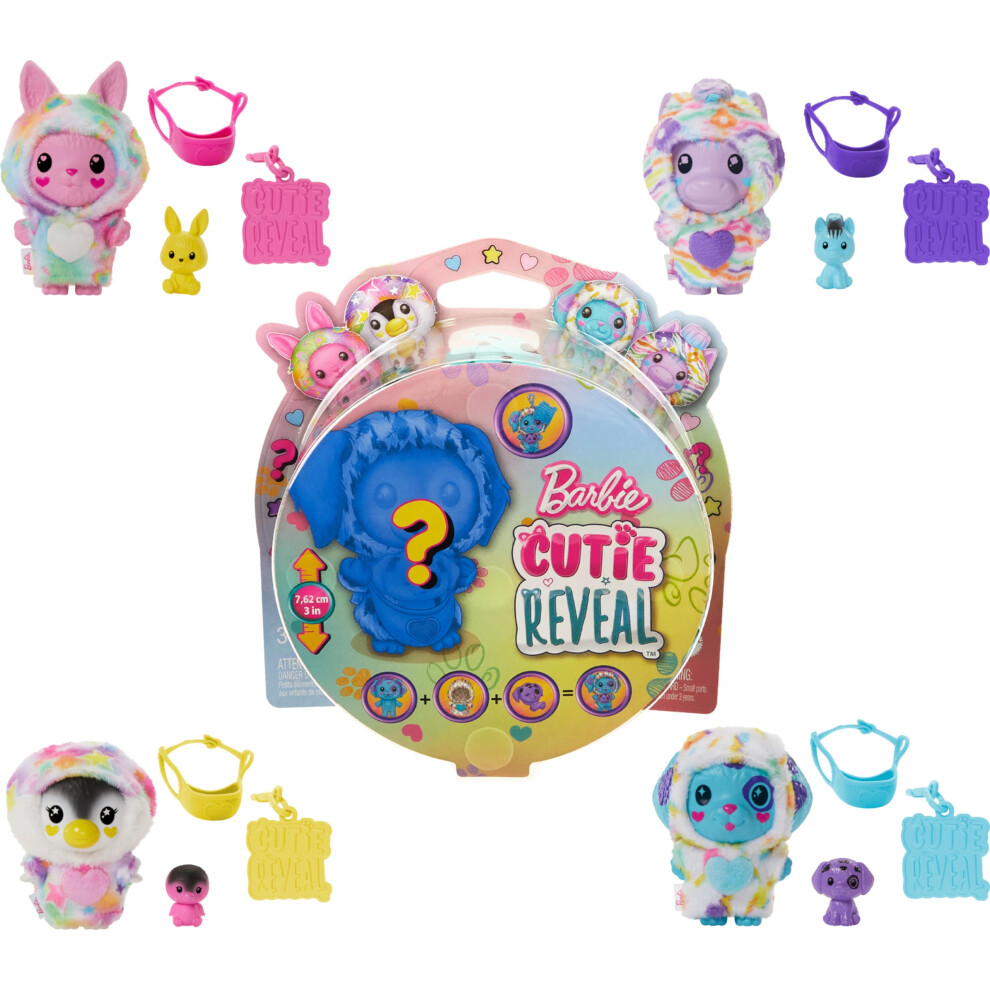 Barbie Cutie Reveal Animal Color Dream-Themed Pet & Accessories with 5 Surprises Including Mini Pet  Color Change & Clip