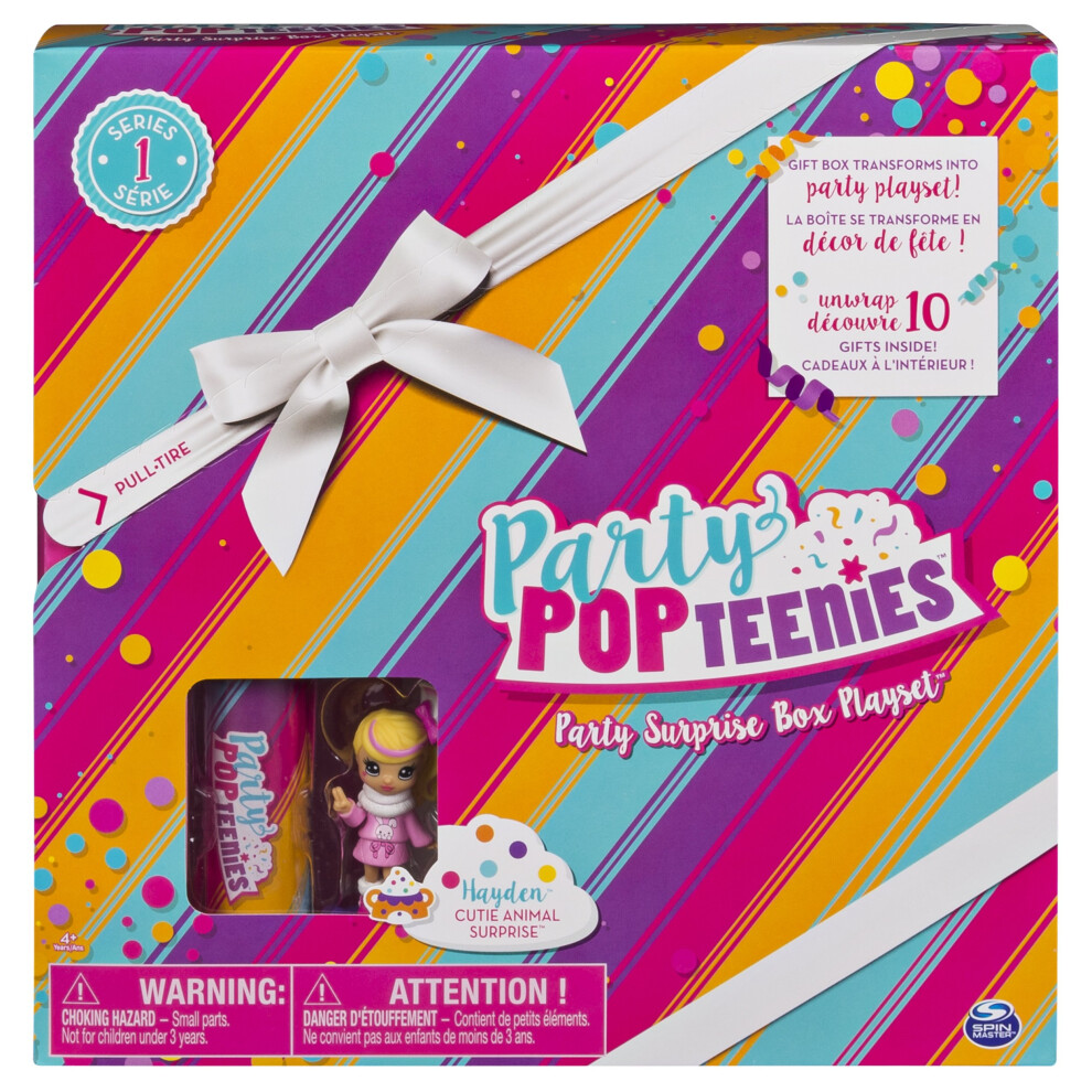 Party Popteenies - Cutie Animal Party Surprise Box Playset with Confetti  Exclusive Collectible Mini Doll and Accessories  for Ages 4 and Up