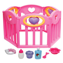 Ensemble de berceau pour poupée JC Toys - Accessoires de jeu pour poupées jusqu'à 17" - Rose