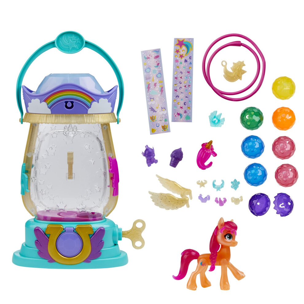 My Little Pony: A New Generation Movie Sparkle Reveal Lantern Sunny Starscout - Light Up Toy with 25 Pieces  Surprise Reveals for Kids