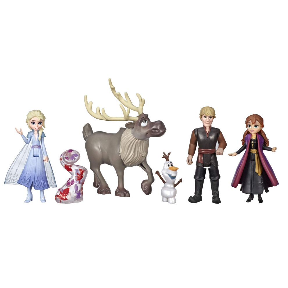 Frozen Disney Adventure Collection  5 Small Dolls from 2  Anna  Elsa  Kristoff  Sven  Olaf  & Gale Accessory