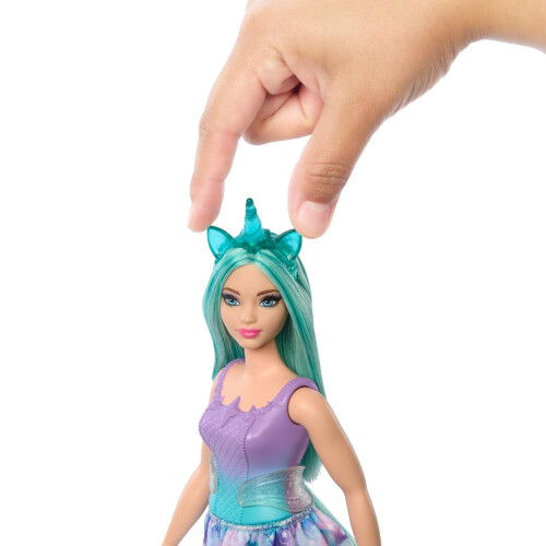 Barbie Κούκλα Barbie Μονόκερος με Τουρκουάζ Φανταστικά Μαλλιά και Παρελκόμενα 1