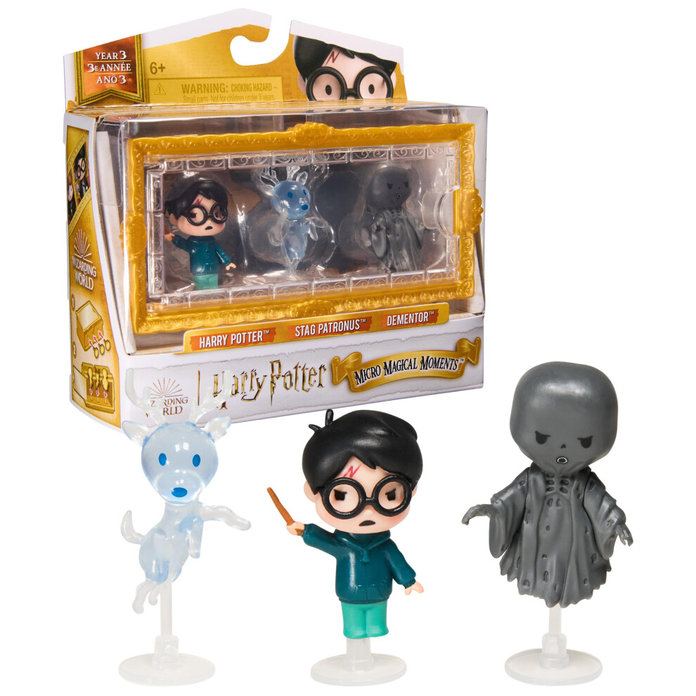 Wizarding World, Harry Potter E Il Prigioniero Di Azkaban, Mini Personaggi Collezionabili, Set Da 3 Personaggi, Patronus, 6+ Anni-image
