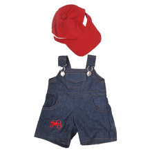 Roupa de fazendeiro com bon Roupa de ursinho de pelcia cabe na maioria dos tamanhos de 14"" a 18"" Construa um urso e faa seus prprios bichinho