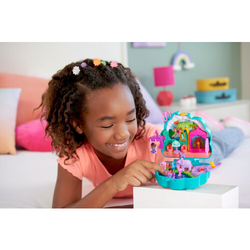 Polly Pocket Polly Pocket Κούκλες και Σετ Παιχνιδιών, Συμπαγής Κήπος Πάουτ και 2 Μικρές Κούκλες 1