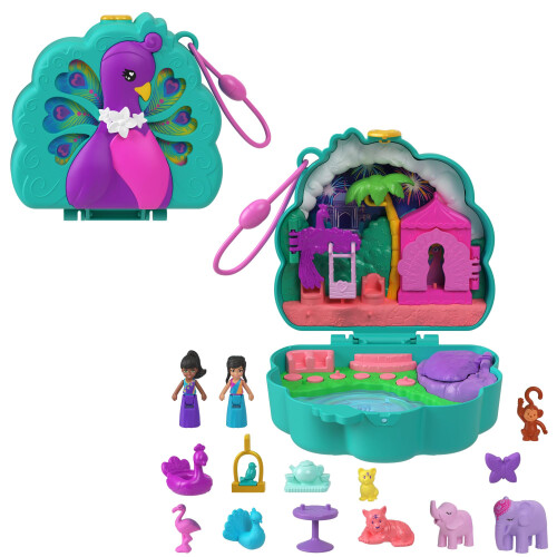 Polly Pocket Polly Pocket Κούκλες και Σετ Παιχνιδιών, Συμπαγής Κήπος Πάουτ και 2 Μικρές Κούκλες