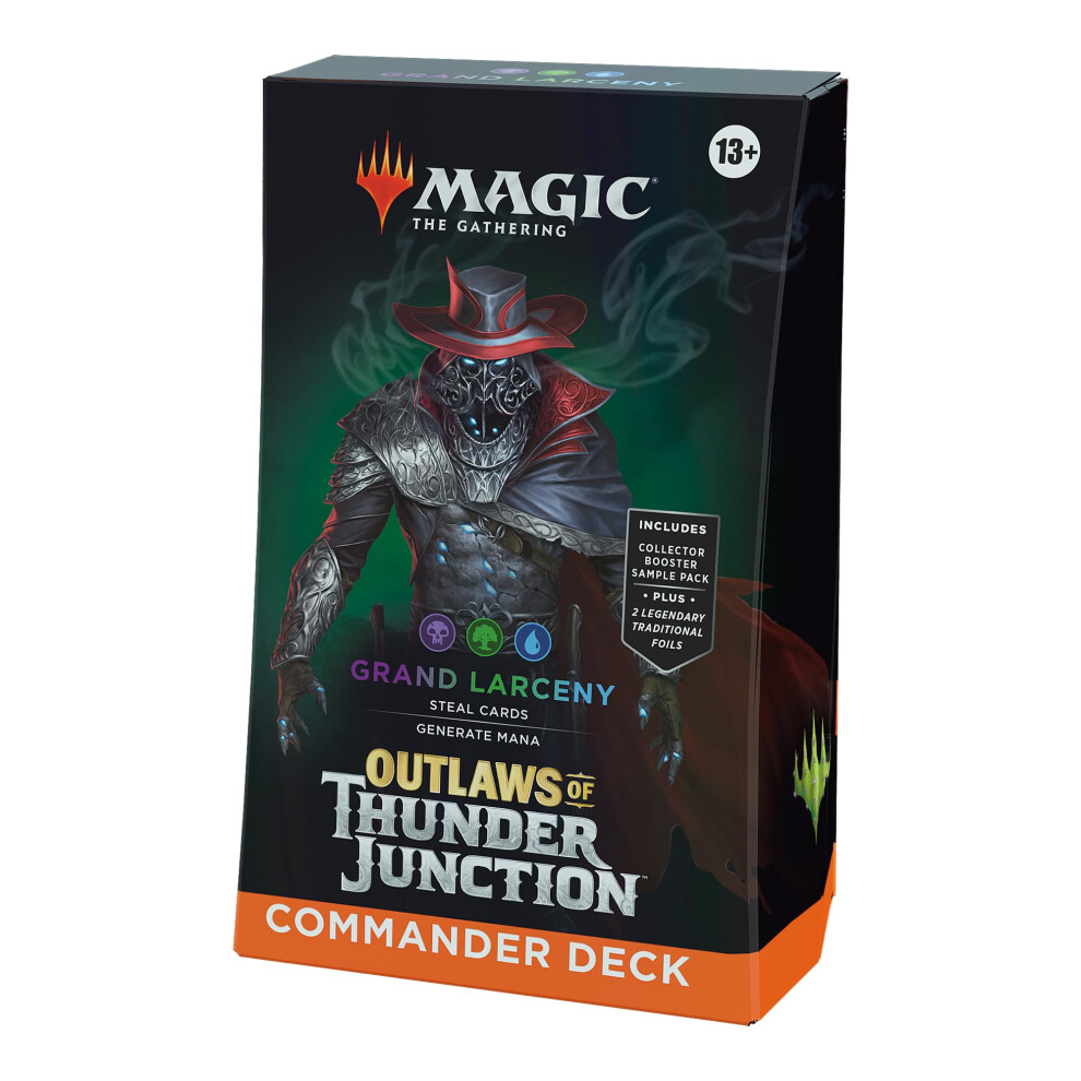 Magic: The Gathering Outlaws of Thunder Junction Commander Deck - Grand Larceny (100-Card Deck  2-Card Collector Booster Sample Pack + Acces