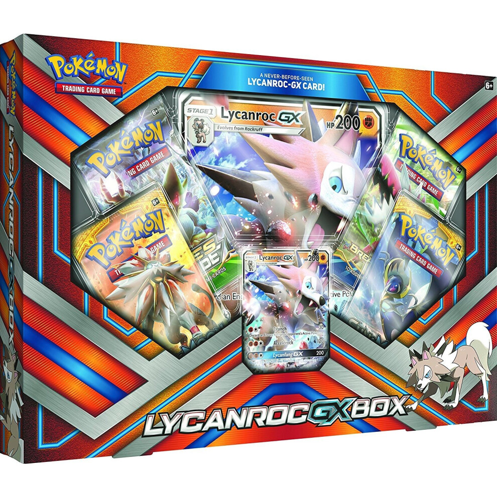 Pokemon TCG: 2017 Lycanroc Gx Box with 1 Foil Lycanroc Gx Card