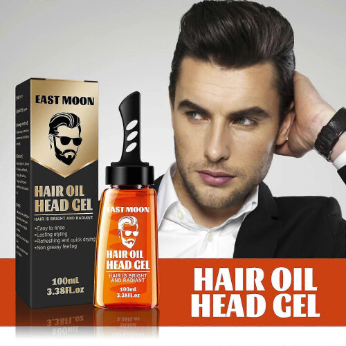 Hair Setting Gel with Dip Comb Men Care Styling Wax Solution 100ml 1