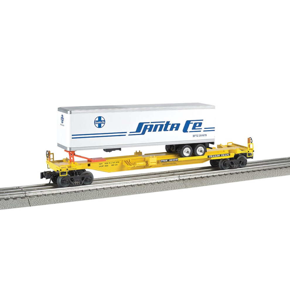 Bachmann Industries Front Runner Intermodal Car with Trailer Santa Fe O Scale Train