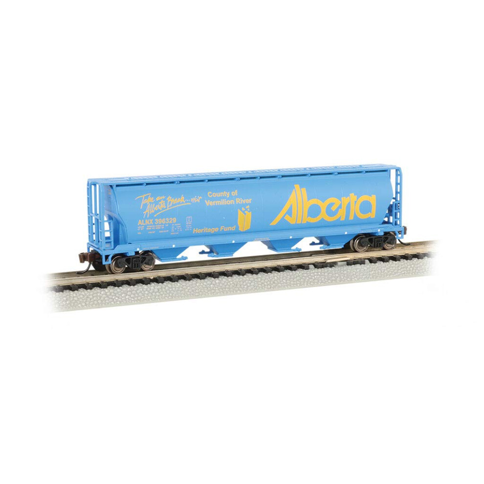 Canadia 4-Bay Cylindrical Grain Hopper Car Alberta - Vermillion River - N Scale