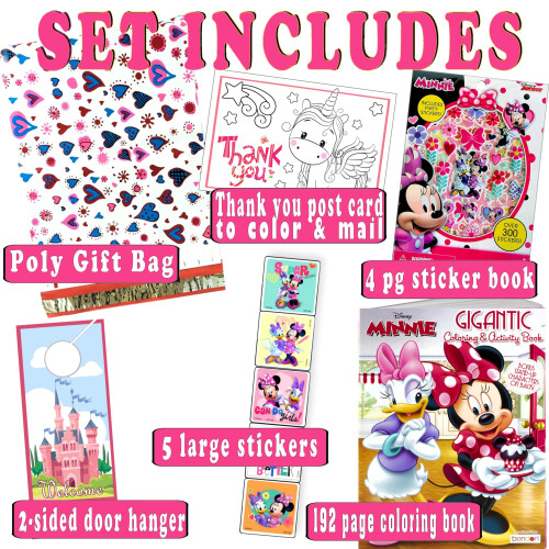 Disney Σετ Χρωματισμού Minnie Mouse με Αυτοκόλλητα - Συμπεριλαμβάνει Βιβλίο 192 σελίδων 1