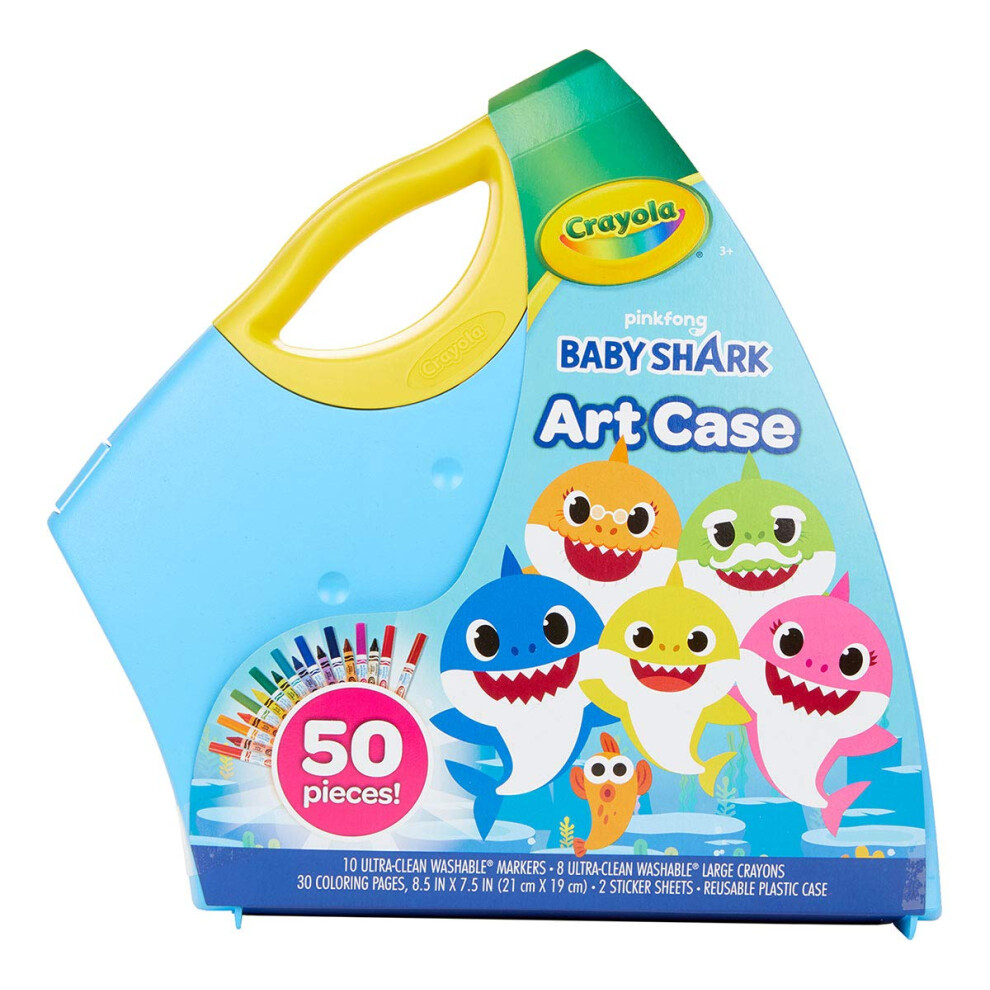 Crayola Baby Shark Art Set  50 Pieces  Gift for Kids  3  4  5  6  7