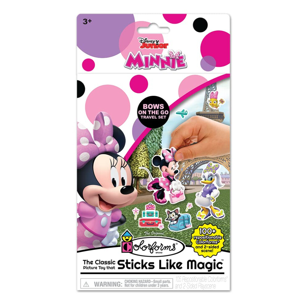 Set Di Adesivi Da Viaggio Colorforms Per Bambini - Disney Minnie Toys, Libro Di Adesivi Riutilizzabili Per Bambini, Adesivi Per Lavoretti Per Bam-image