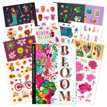 Fashion Angels 1 000+ Bloom Sticker Book Includes Fun & Colorful Craft Flower Stickers Ideal for Accessorizing Kids & Adults Notebooks Sc