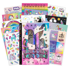 Fashion Angels Unicorn Sticker Book - 1000+ Magical Stickers for Girls - Unicorn Party Favors - Kawaii Unicron Stickers for Laptops Water B