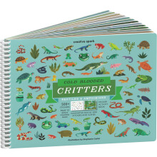 Cupkin Cold Blooded Critters Sticker Book Activity for Kids Kid Plane Activities 500+ Animal Stickers for Kids 12 Scenes + Coloring Pages