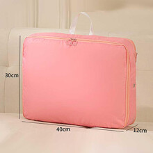 (40x12x30cm, Pink) Ultra Space-Saving Self-Compression Organizer Compression Storage Bag Expansion Waterproof Travel Portable Handheld Clothes Sepa
