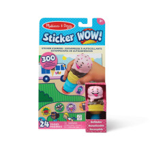 Melissa & Doug Sticker WOW! 24-Page Activity Pad and Sticker Stamper 300 Stickers Arts and Crafts Fidget Toy Collectible Character - Ice C