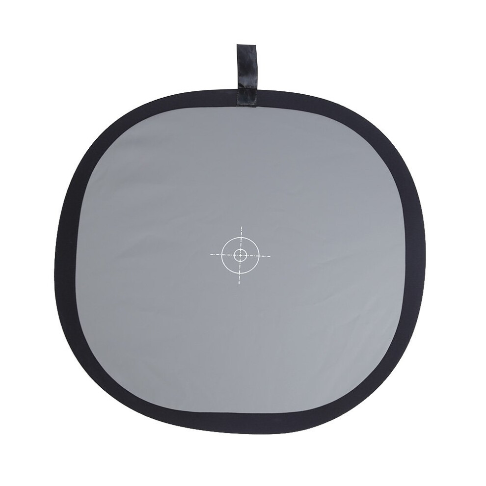 Andoer 24X24 Inch Foldable Balance Card 18% Reference Reflector Card With Carrying Bag Grey/White