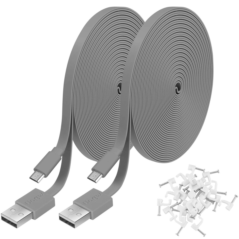 2 Pack 20Ft Power Extension Cable Compatible With Wyzecam Wyze Cam V3 Wyze Cam Pan Nestcam Indoor Blink Amazon Cloud Camera Usb To Micro Us 738627599651