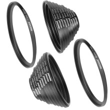 Neewer 20 Pieces Anodized Black Metal Lens Filter Adapter Ring Kit Including 10 Pieces Step up Adapter Ring Set+10 Pieces Step Down Adapter