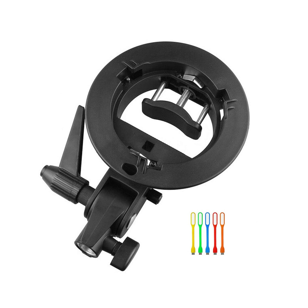 Godox S-Type Bracket Bowens S Mount Holder for Speedlite Flash Snoot Softbox Honeycomb with USB Light