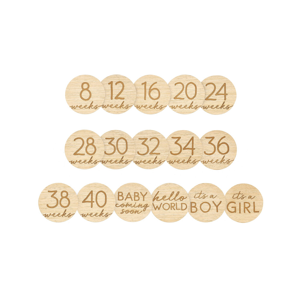Pregnancy Journey Milestone Markers Wooden Weekly Growth Milestone Discs Pregnancy Announcement And Baby Arrival Double Sided Pho Pearhead