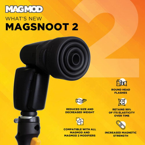 MagSnoot 2 Light Modifier by MagMod | Photography Lighting Flash Modifier | Magnetic Snoot Light Diffuser Attachment | New and Improved Feat 2