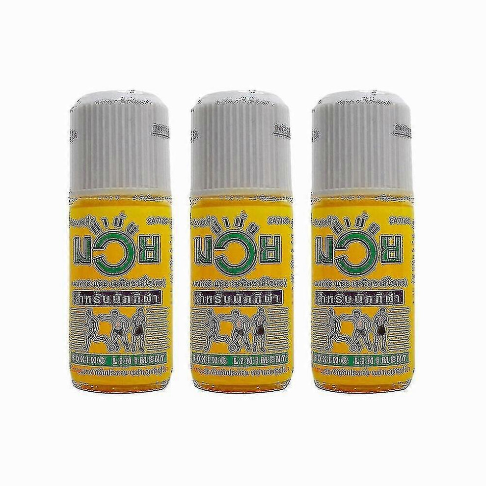 (60mlx3 bottles1) Thailand Muay Tiger Balm Relieve Muscle Pain Oil Relax The Body Muscle Fatigue Relieve Pain Inflammation Back Massage Health