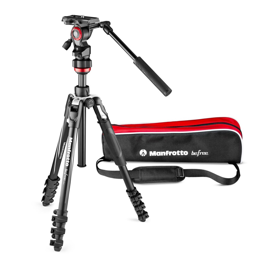 Manfrotto Befree Travel  Light Weight  Fluid Drag System Professional Video Tripod  Black (MVKBFRL-LIVEUS)