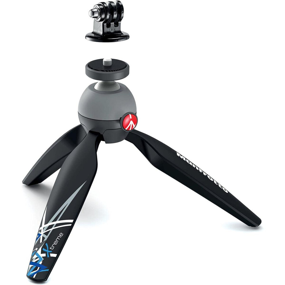 Manfrotto PIXI Xtreme Mini Tripod with Mount Adaptor for GoPro  Black