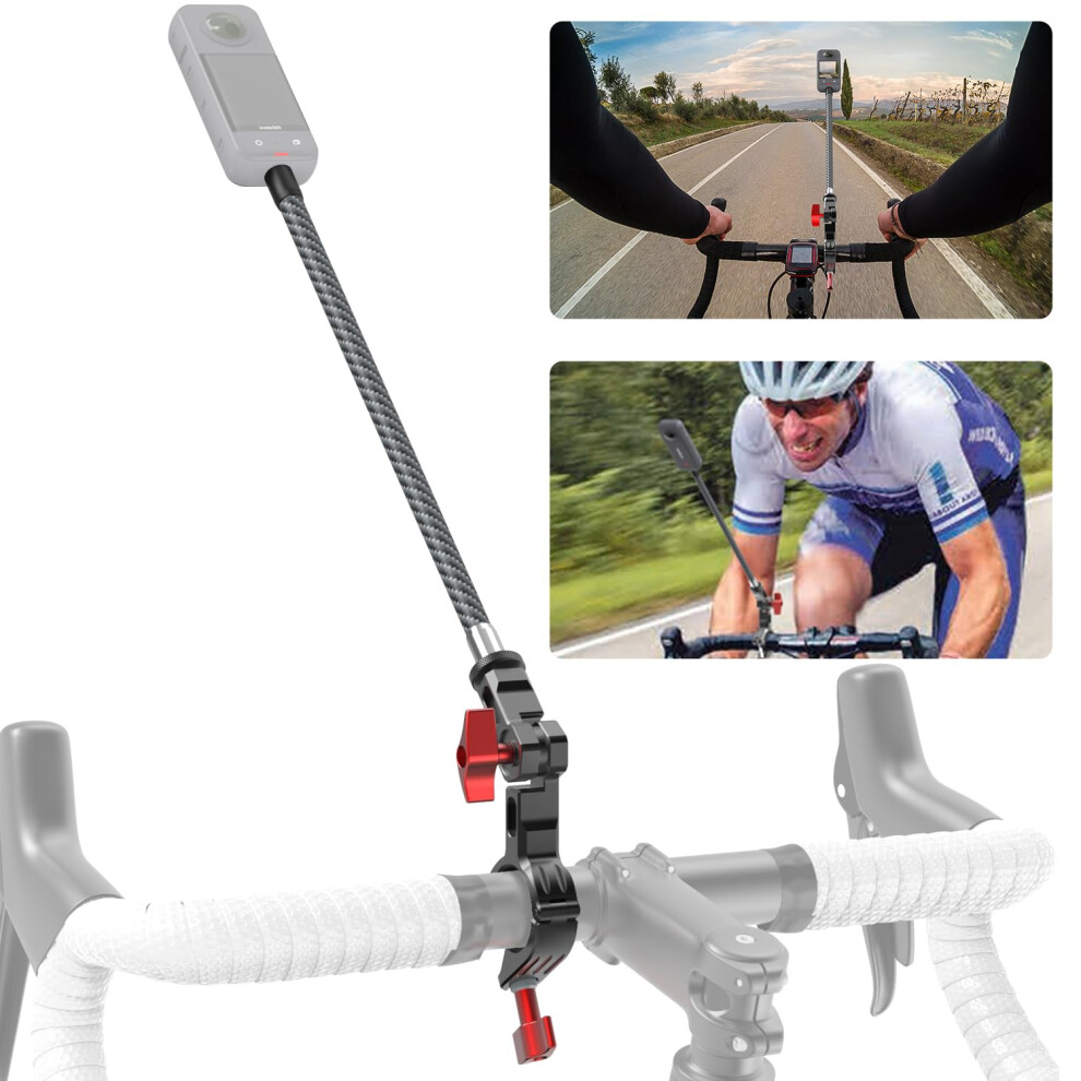 Bike Motorcycle Handlebar Mount For Insta360 Third-Person Bike Handlebar Selfie Stick Mount With Ratchet Interface Compatible With Insta360 755801719650