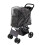 Hondenbuggy met Regenhoes – Ruitblauw 4
