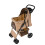 Haustierwagen mit Regenabdeckung – gewebtes Beige 1
