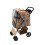 Haustierwagen mit Regenabdeckung – gewebtes Beige 4