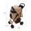 Haustierwagen mit Regenabdeckung – gewebtes Beige 6