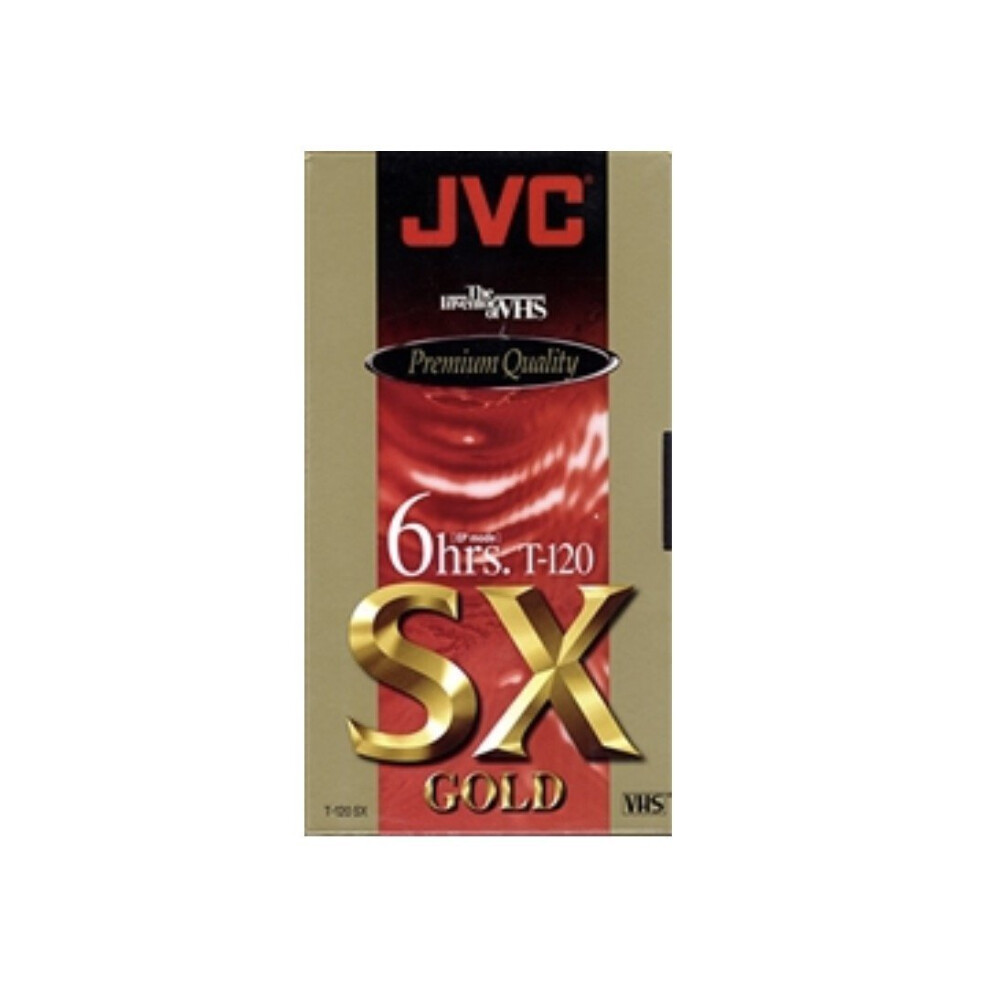 JVC Premium Quality 6 Hrs. T-120 Sx Gold VHS Tapes 3 Pack