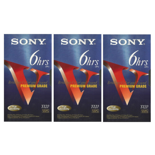 Sony SONY 3T120VR 6 ore EP T-120 VHS (3-Pezzi) 1