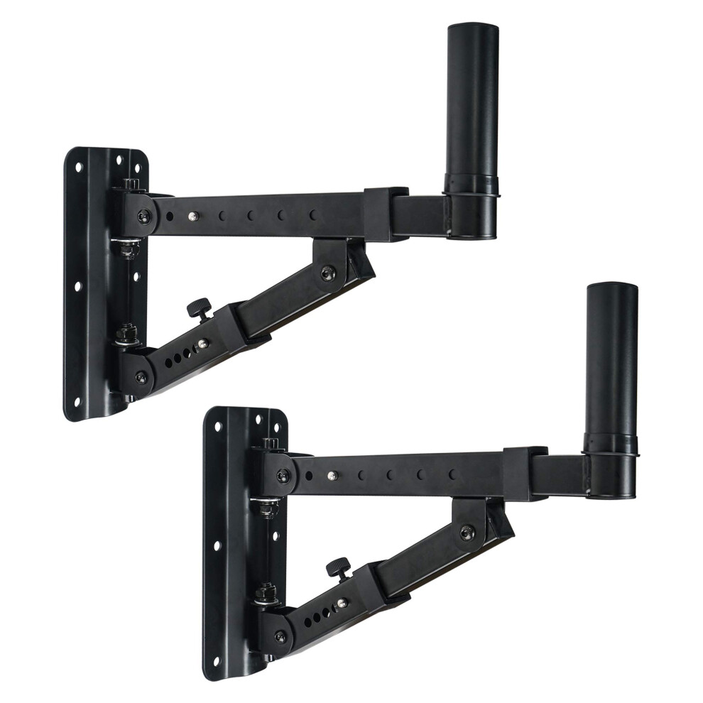 Sound Town 2-Pack Adjustable Wall Mount Speaker Brackets with 180-degree Swivel (STWSD-048B)