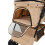 Haustierwagen mit Regenabdeckung und Fronttasche – gewebtes Beige 9