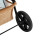Haustierwagen mit Regenabdeckung und Fronttasche – gewebtes Beige 10