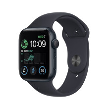 Apple Watch SE (2nd Gen) (GPS 44mm) - Midnight Aluminum Case with Midnight Sport Band M/L (Renewed)