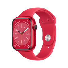 Apple Watch Series 8 [GPS  45mm] - Red Aluminum Case with Red Sport Band  M/L (Renewed)