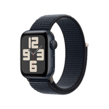 Apple Watch SE (2nd Gen) [GPS 40mm] Smartwatch with Midnight Aluminum Case with Midnight Sport Loop. Fitness & Sleep Tracker  Crash Detectio