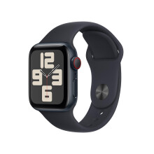 Apple Watch SE (2nd Gen) [GPS + Cellular 40mm] Smartwatch with Midnight Aluminum Case with Midnight Sport Band M/L. Fitness & Sleep Tracker - Refurbished