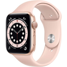 Apple Watch Series 6 (GPS  44mm) - Gold Aluminum Case with Pink Sand Sport Band (Renewed)