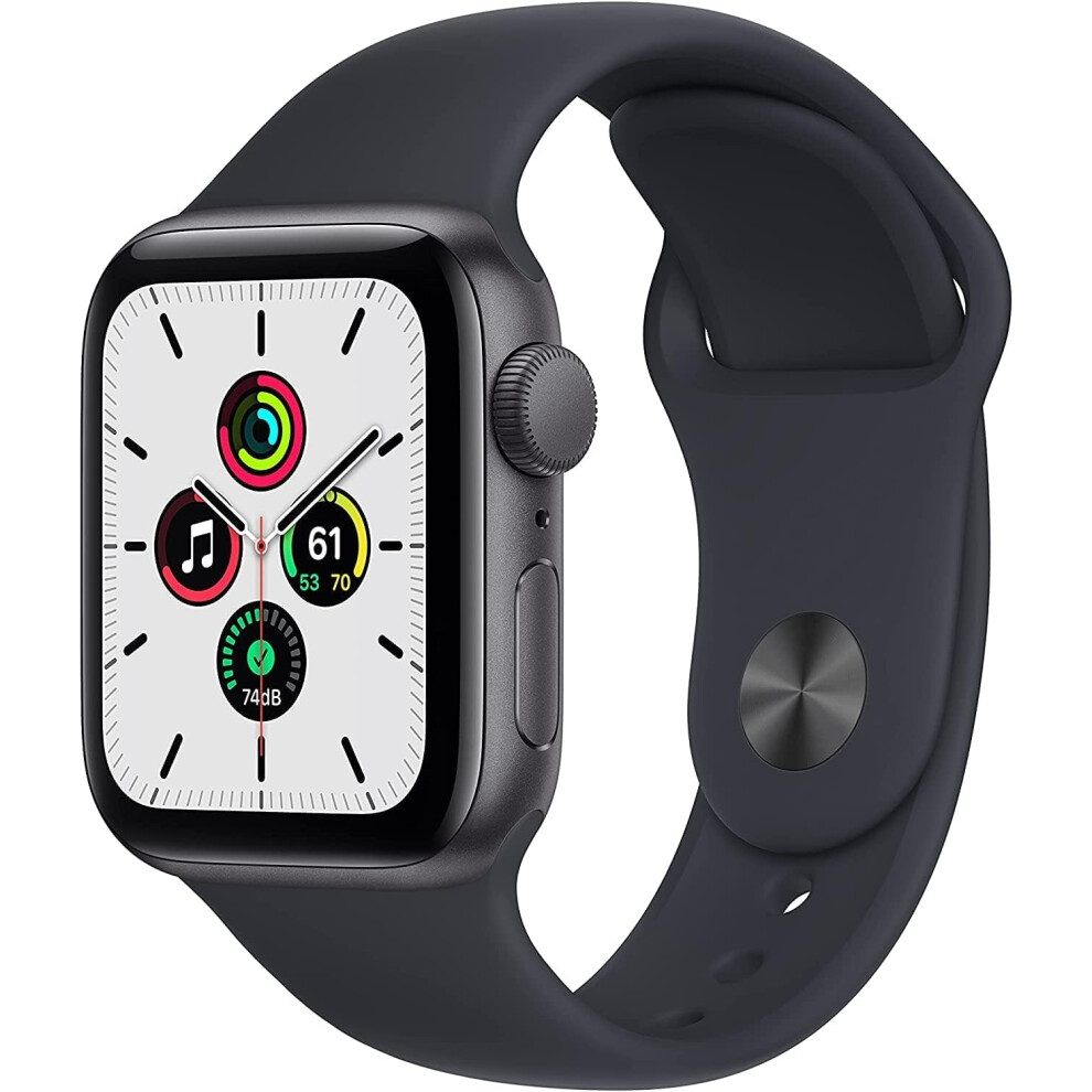 Apple Watch Se (Gps 44Mm) - Space Gray Aluminum Case With Midnight Sport Band (Renewed)