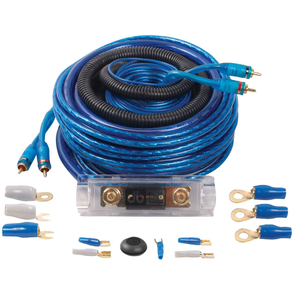 DB Link CK4Z 4 Gauge Competition Series Amplifier Installation Kit-Blue